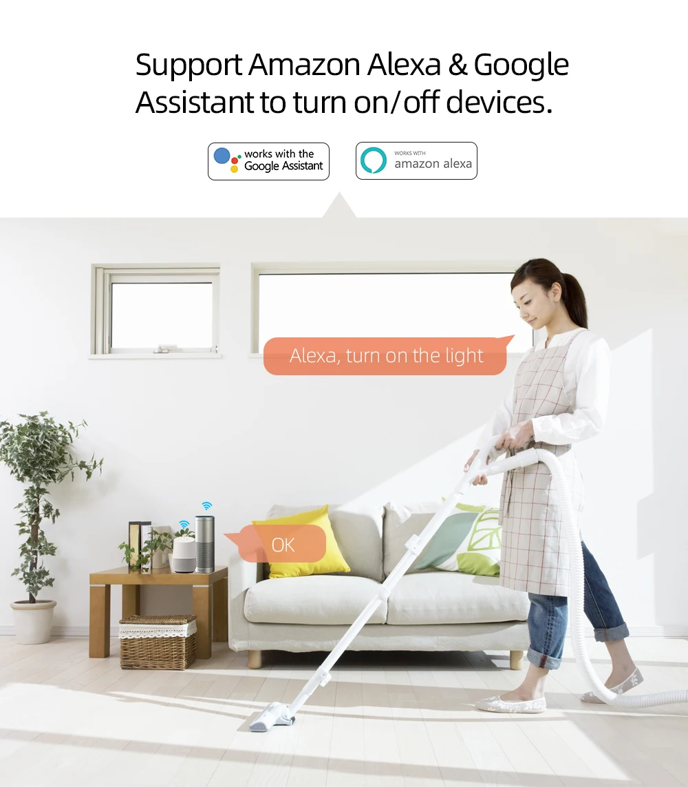 TISHRIC Basic умный переключатель Wifi выключатель света прерыватель wifi 220 В Alexa совместимый Google Home интеллектуальные модули домашней автоматизации