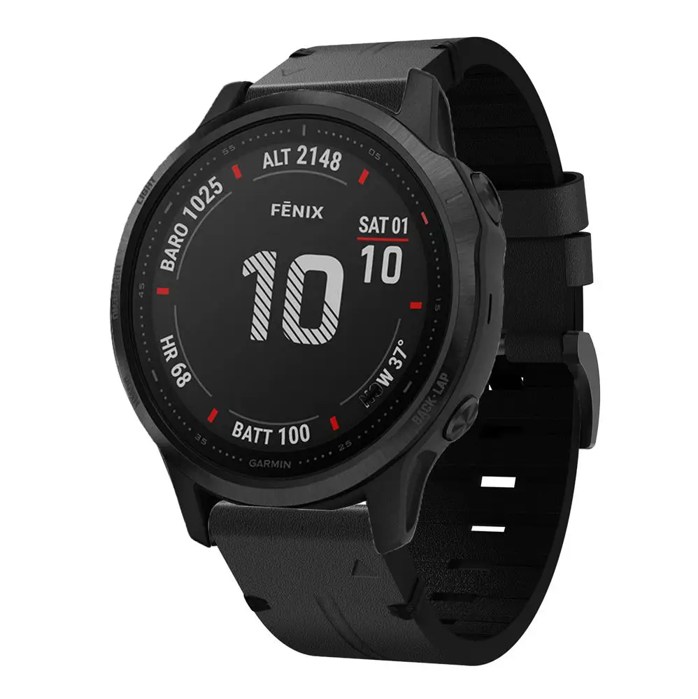 20 мм ремешок для часов из натуральной кожи EasyFit Garmin Fenix 6S 5S pro быстросъемный