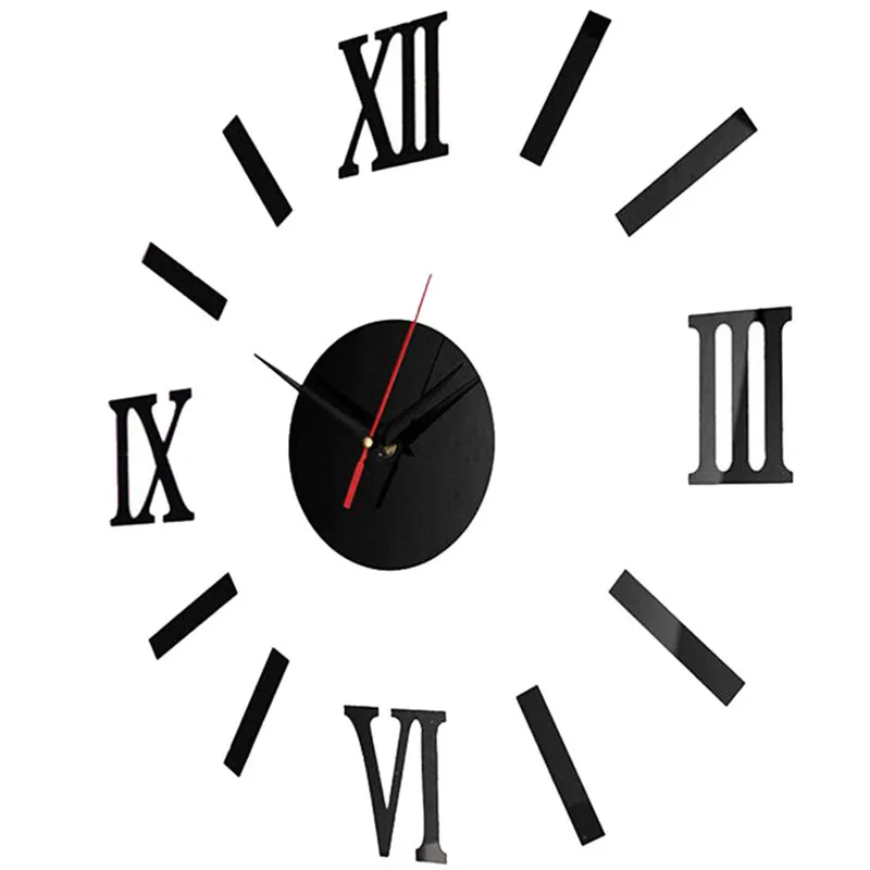 Новые настенные часы 3d сделай сам акриловые зеркальные наклейки креативное