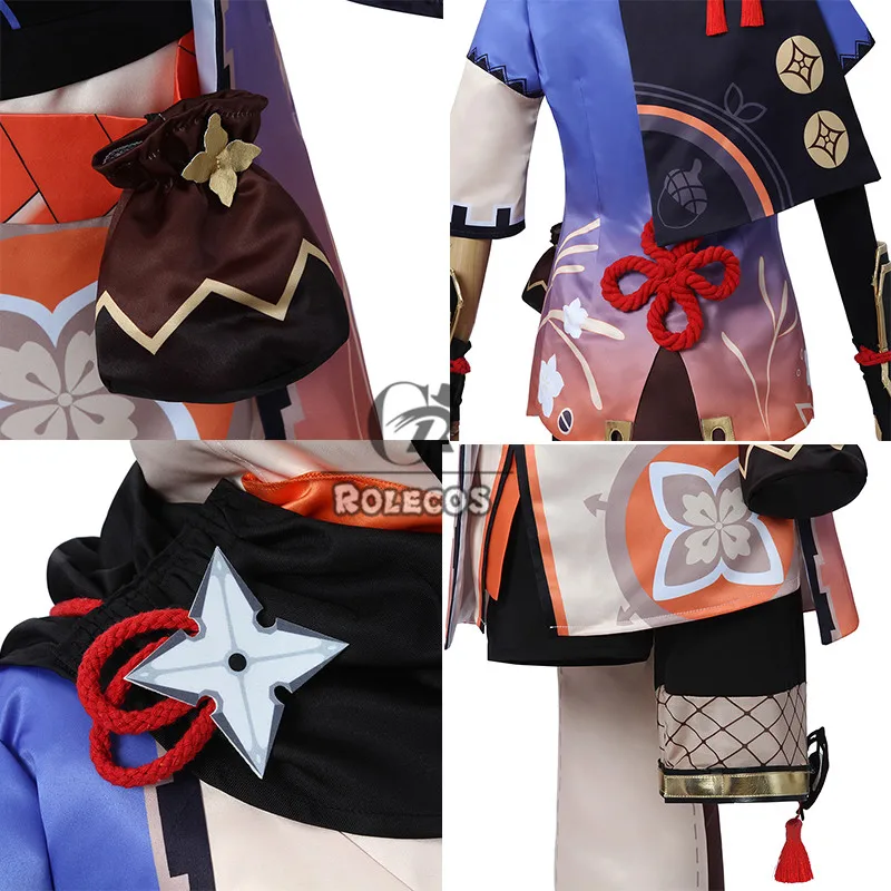 Костюм для косплея ROLECOS Game Genshin Impact Sayu женское платье украшение в виде хвоста юбка