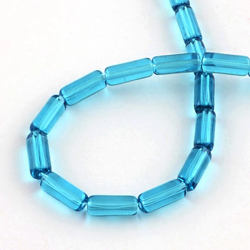 

10x4mm Transparent Tube Glass Bead Strands For DIY Jewelry Making , Hole: 0.5mm