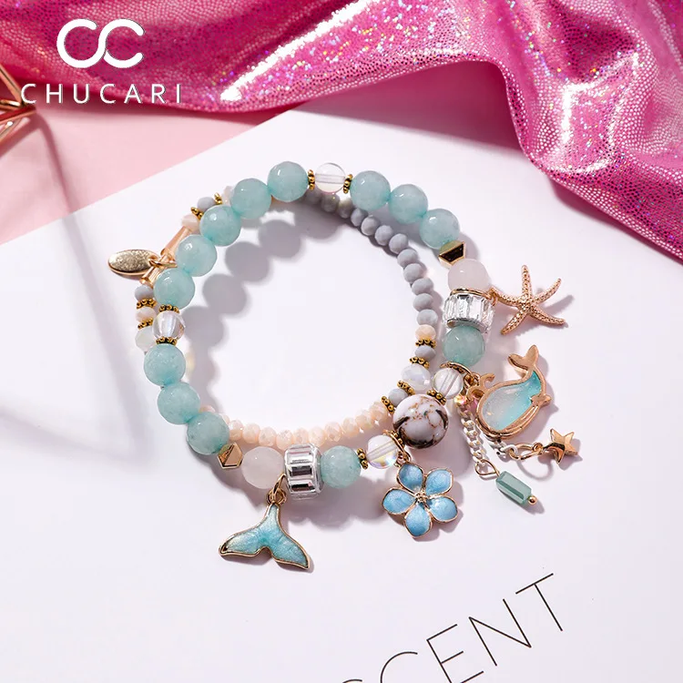 Модный Романтический браслет CHUCARI женский кулон в виде цветка Кита морской