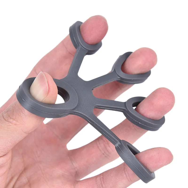 

Finger Hand Grip Silicone Strength Trainer Resistance Band Hand Ring Gripper Fitness Workout Expander Strengthener