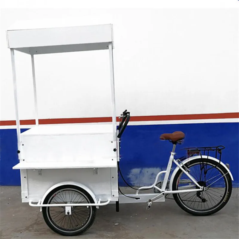 Трехколесный электрический велосипед с навесом для продажи цветов грузовой