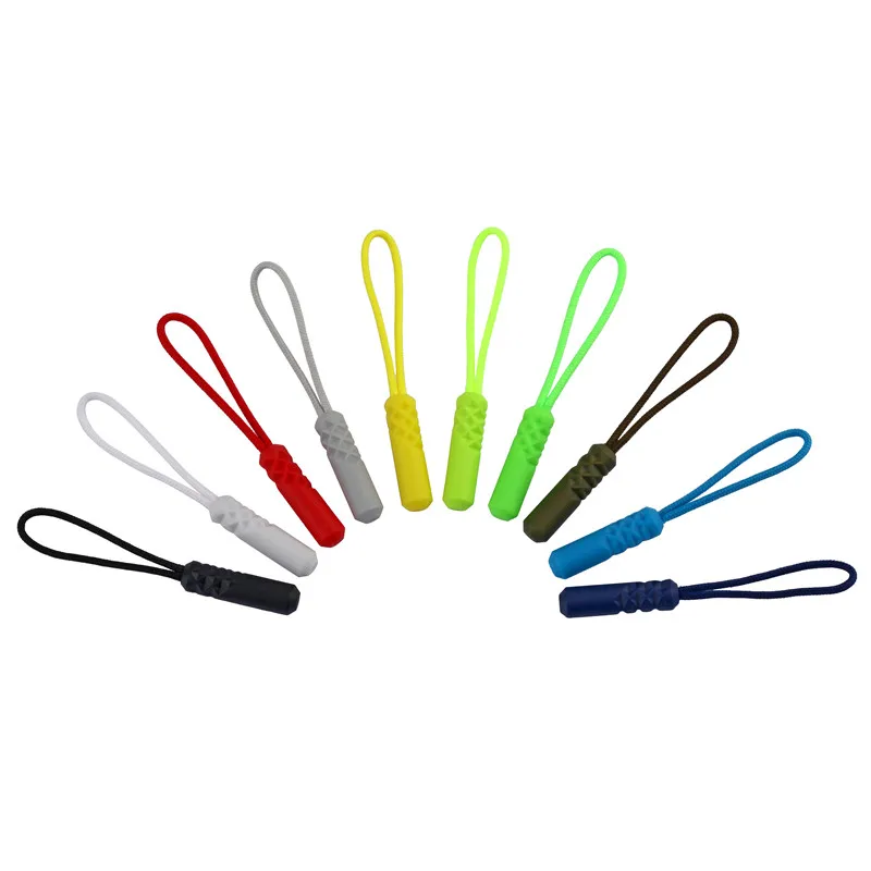mix colors 12 pieces 12 шт./лот ПВХ молния съемник чемодан молния скользящая веревка цилиндр Съемный зажим шнурок для молнии для сумок аксессуары для одежды - Цвет: mix colors 12 pieces