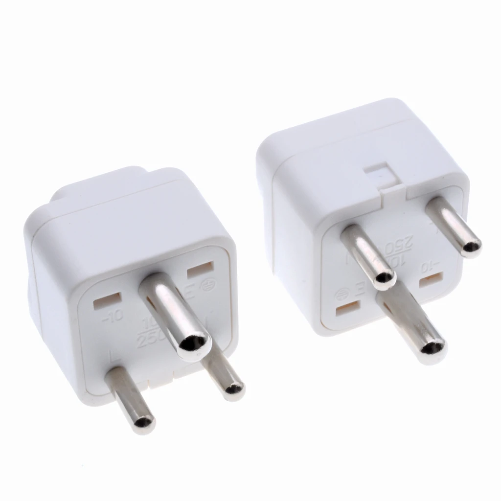 South Africa small round 3 pin Travel adapter plug Convert US/AU/China Outlet Socket To Type D Power Converter 250V 10A | Электроника