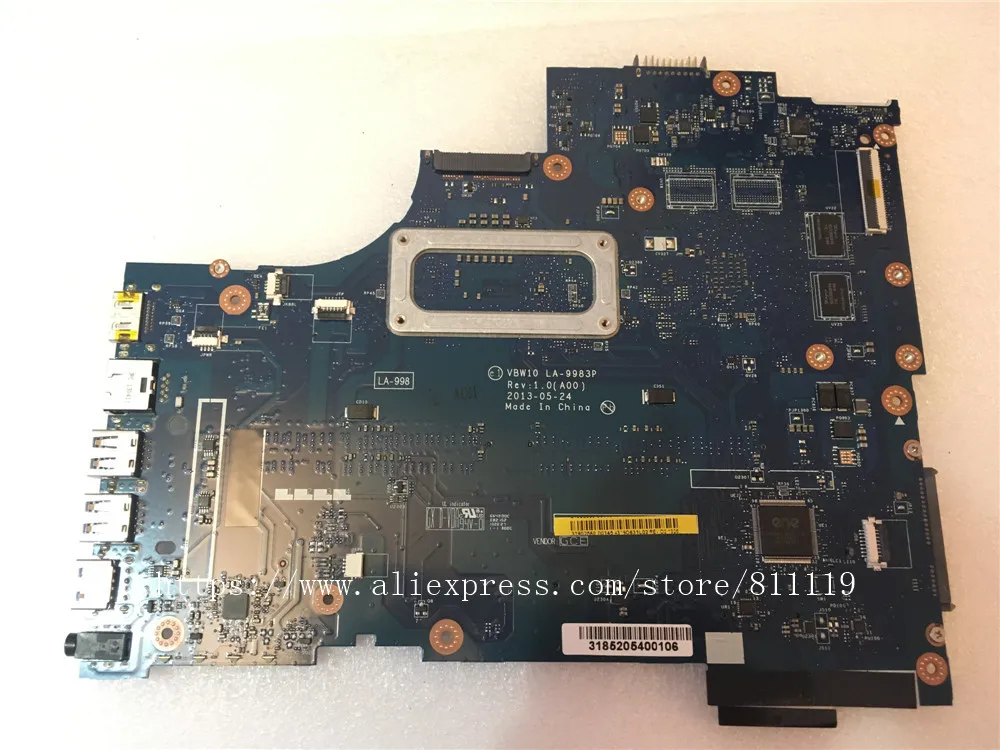yourui для dell inspiron 5737 3737 laptopmotherboard cn 0yfk6x 0yfk6x yfk6x vbw10 la 9983p ddr3 тесты р