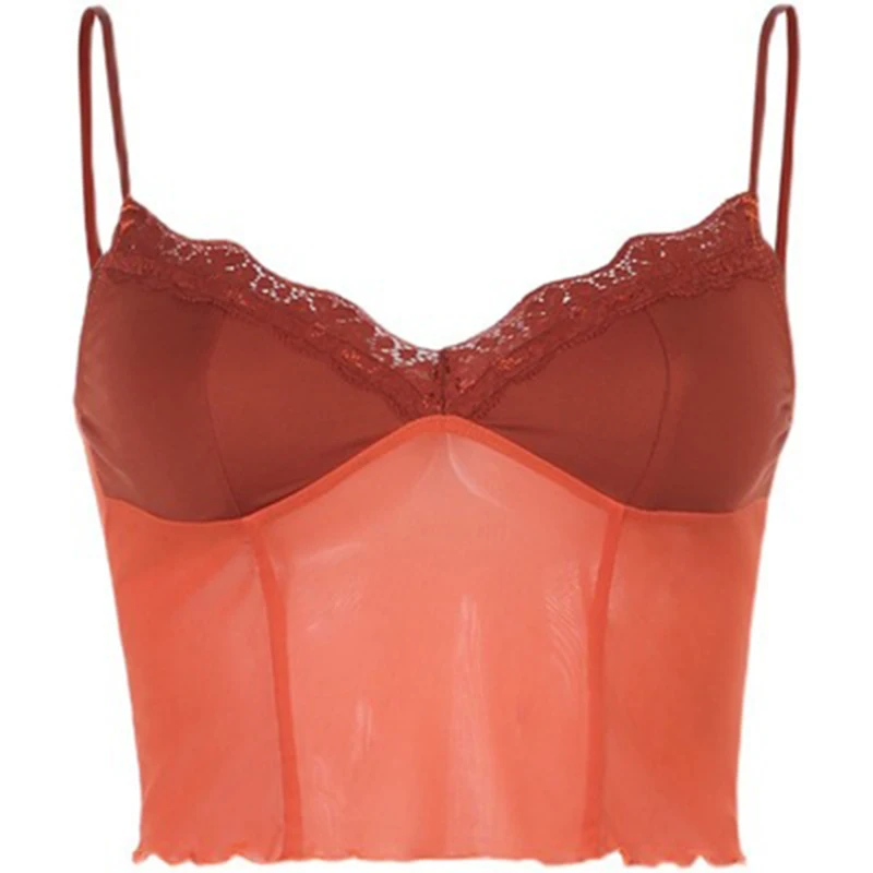

Lace Crop Top Y2k Lace Up Hollow Out Tank Top Women Sexy 2021 Summer New Fashion Streetwear For Women Inner Top Wear