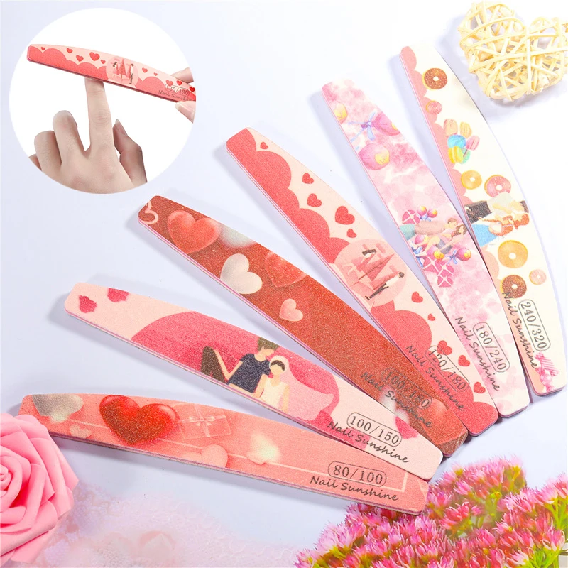 

Nail File Valentine's Day Pink Nail Polish Buffer Cushioning Nail Art Accessories Pedicure Tool Lover Nail Brush Art Accessories