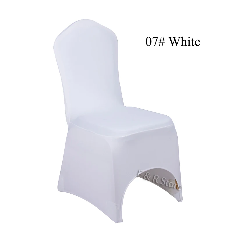 White Arch Bottom Упаковка из 50 или 100 универсальные белые эластичные чехлы на стулья из полиэстера и спандекса и лайкры для свадьбы для вечеринки банкета мероприятия украшения отеля - Цвет: White Arch Bottom