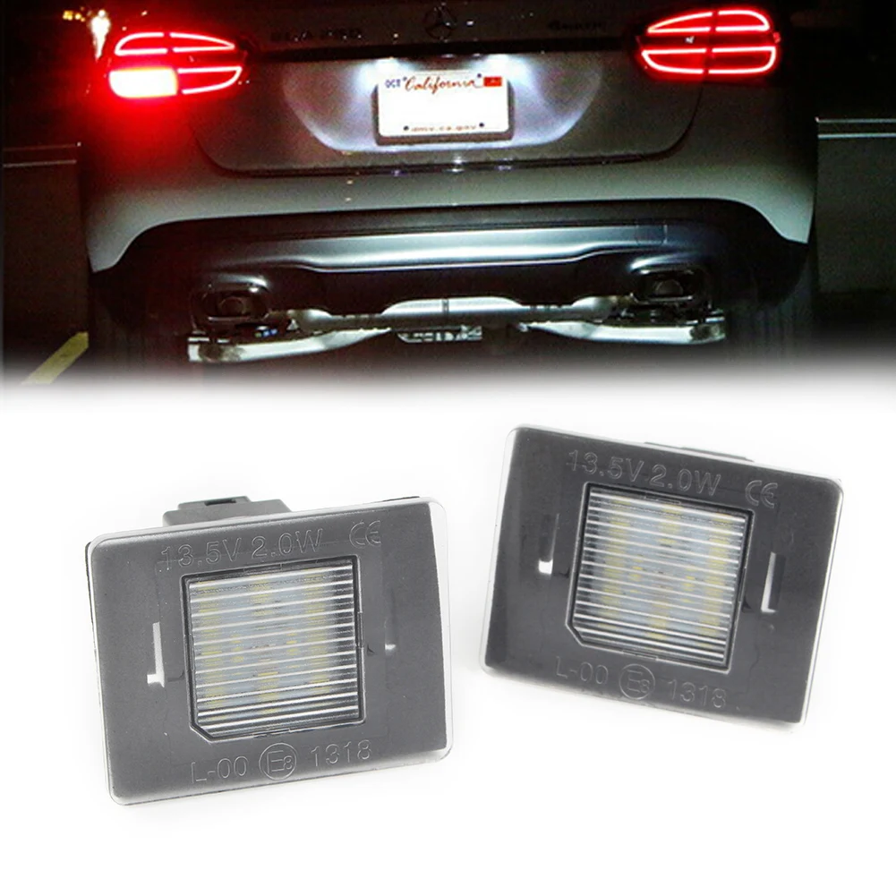 

Car White LED License Plate Lights CAN-bus Lamp For Mercedes-Benz GL ML GLK GLA GLC GLE Class W176 W166 X156 X166 X204 X205 R172
