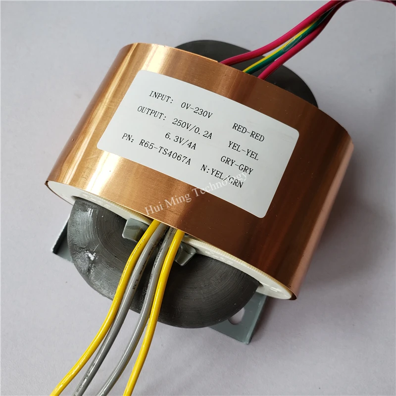 250V 0.2A 6 3 V 4A R сердечника трансформатора 75VA R65 пользовательские Трансформатор 230V