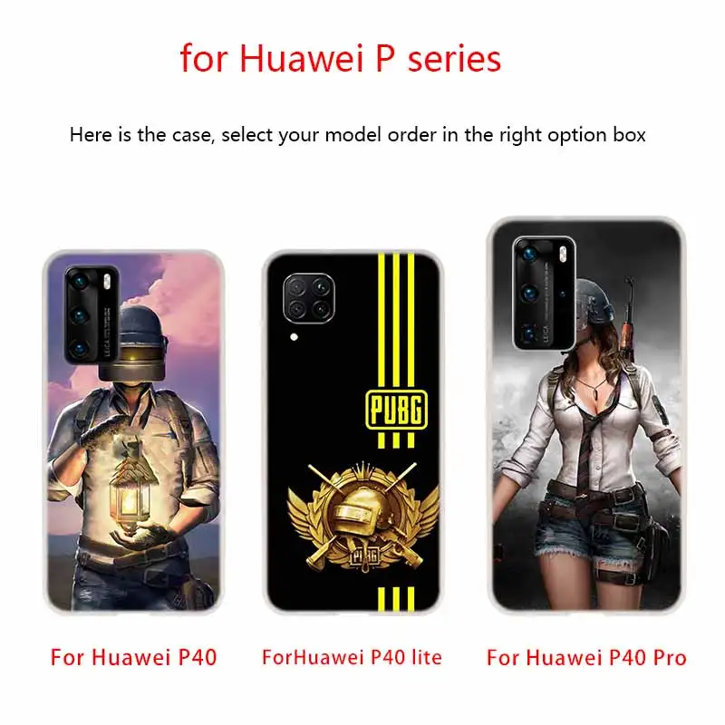 Мягкий силиконовый чехол Battlegrounds PUBG для телефона Huawei P50 P40 P30 P20 Pro Lite E P samrt Z 2019 2020 2021