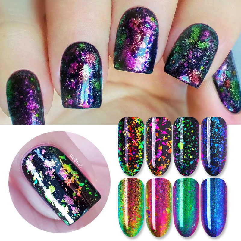 Хамелеон блёстки для ногтей нерегулярные Блестки украшения УФ гель лак порошок