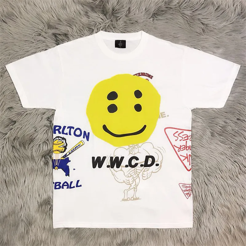 2020 w.w.c.d. Футболка Мужская/Женская/мужская с логотипом W.W.C.D. Топы Tee Monk smiley Kanye