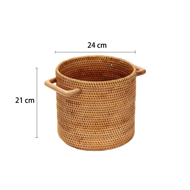 

Manual Japanese Light luxury Modern Living Room Tabletop Snack Toy Building Block Storage Basket Woven Bucket Storage Baskets