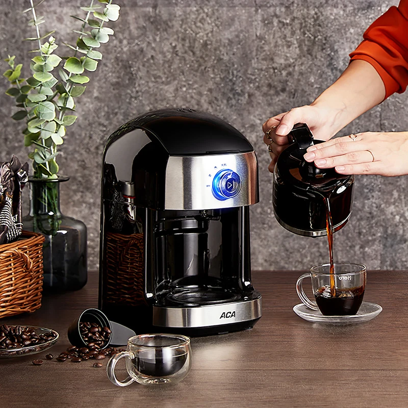 Мини 500 мл электрическая Кофеварка бытовая полностью автоматическая капельная