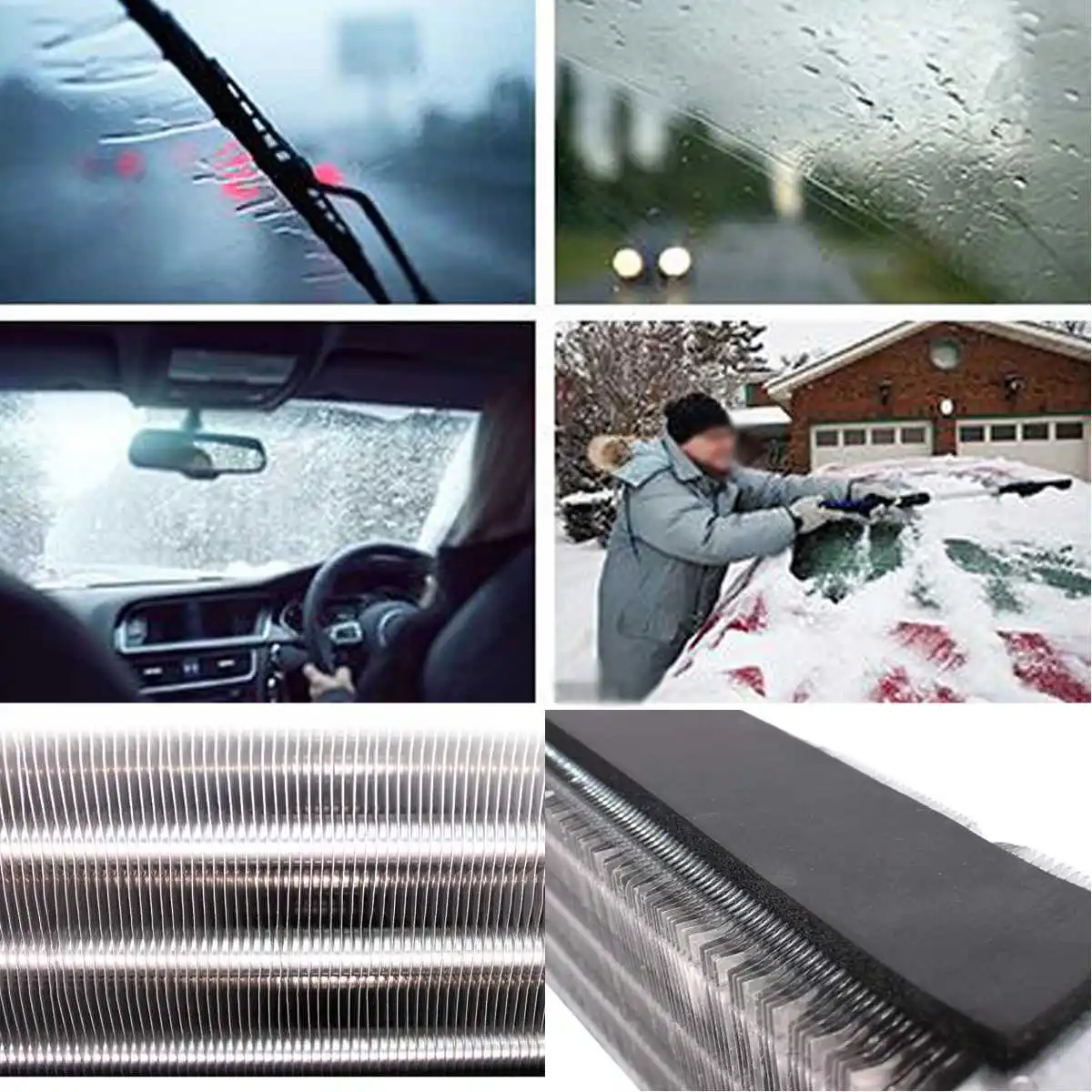 

Black 12V / 24V Car Heater Defroster 4-hole Auto Van Heating Fans Air Heater Car Windscreen Window Demister Portable