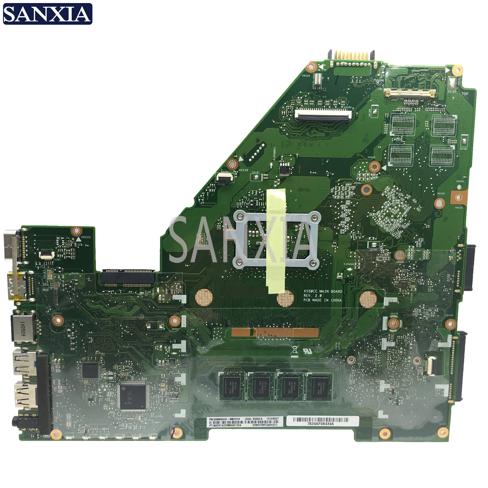 Kefu X550CC материнская плата для ноутбука ASUS X550CA X550CL R510C Y581C X550C оригинальная материнская плата 4GB-RAM I3-3217U