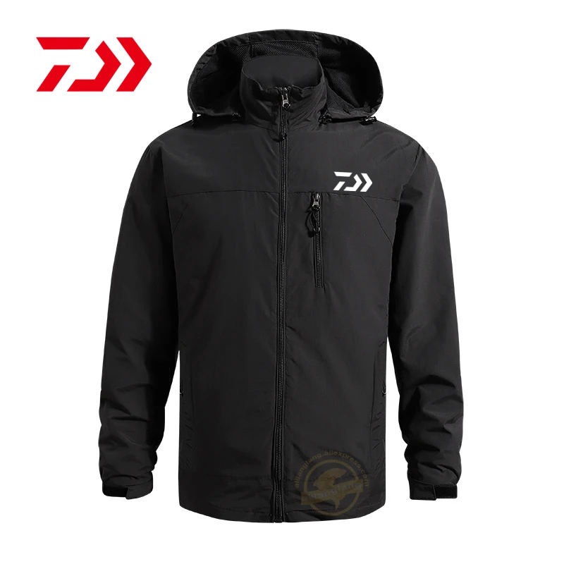 

Daiwa Men's Outdoor Sport Fishing Jackets Thin Hooded Long Sleeve Fishing Clothes Windproof Sun Protection Fishing Clothing