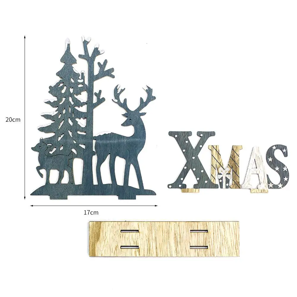 Олень Рождественское дерево настольная деревянная личность украшения