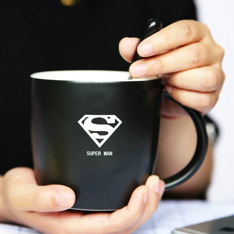 

3D Engraving Large Ceramic Coffee Mugs Cup Creative Milk Mug Portable Tumbler Drink