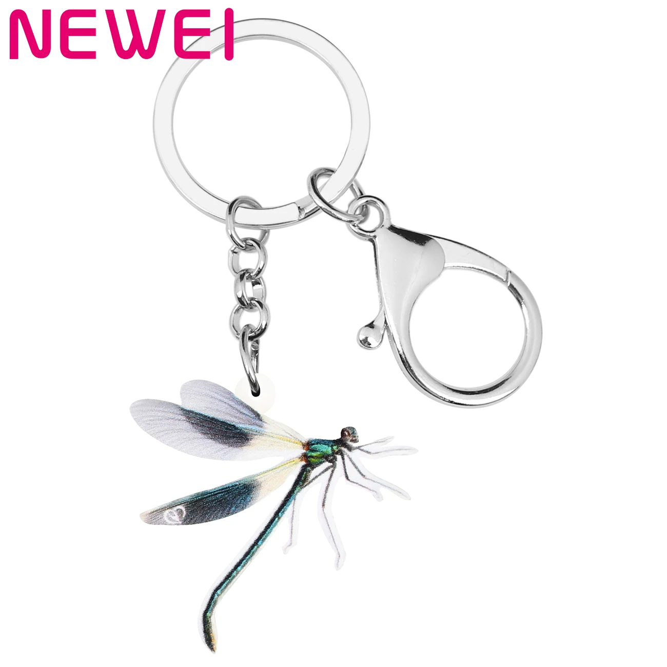 NEWEI акриловые милые брелоки в виде стрекозы брелок насекомых украшения животных