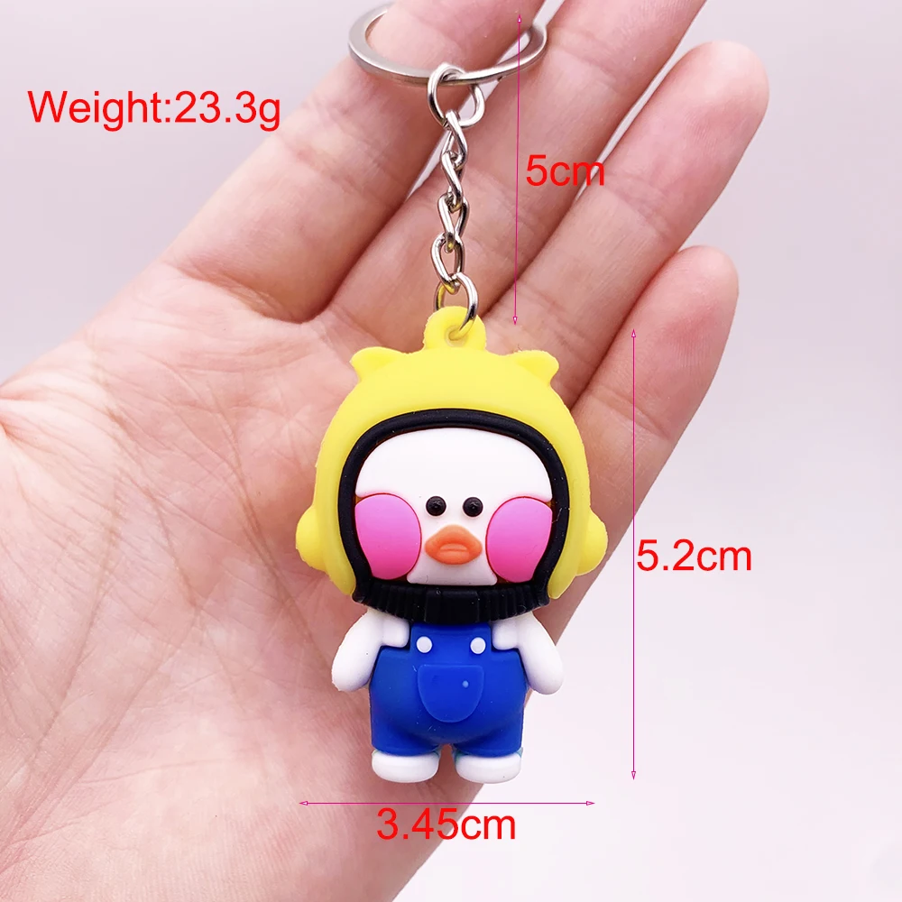 

Creative Cute Novelty 3D Yellow Duck Keychain Couple Car Bag Key Chain Key Ring For Boyfriend Men Key Holder Trinket Gift