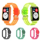 Ремешок для умных часов Huawei Watch Fit, мягкий силиконовый прозрачный браслет + защитный чехол 2 в 1 для HUAWEI Watch Fit