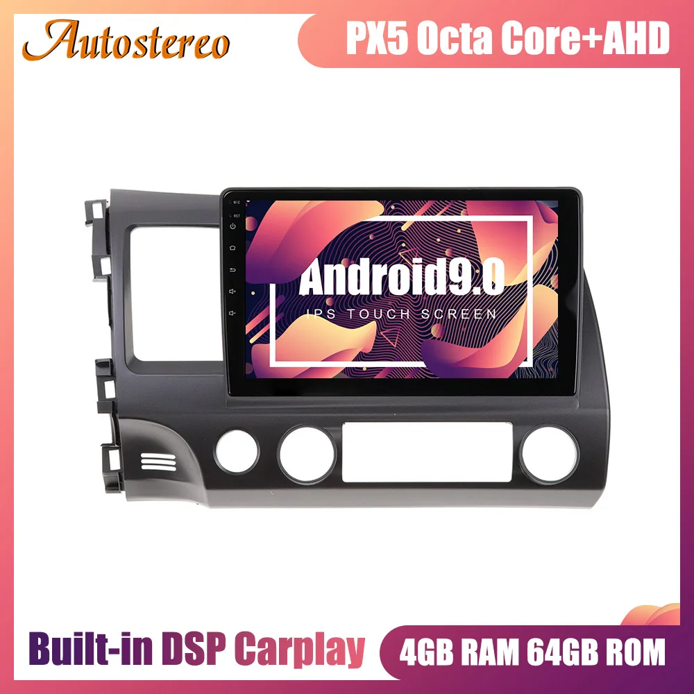 Автомагнитола для Honda Civic 8 FK FN FD 2005 2008 2009 2010 2012 мультимедийный видеоплеер