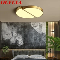 oufula copper ceiling lights contemporary home creative decoration suitable for living room dining room bedroom