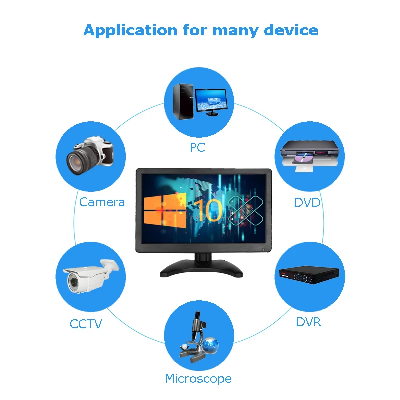 Портативный HDMI монитор ZHIXIANDA H1116 11 6 дюйма для PS3/PS4/XBOx с AV/BNC/VGA/HDMI/USB двумя