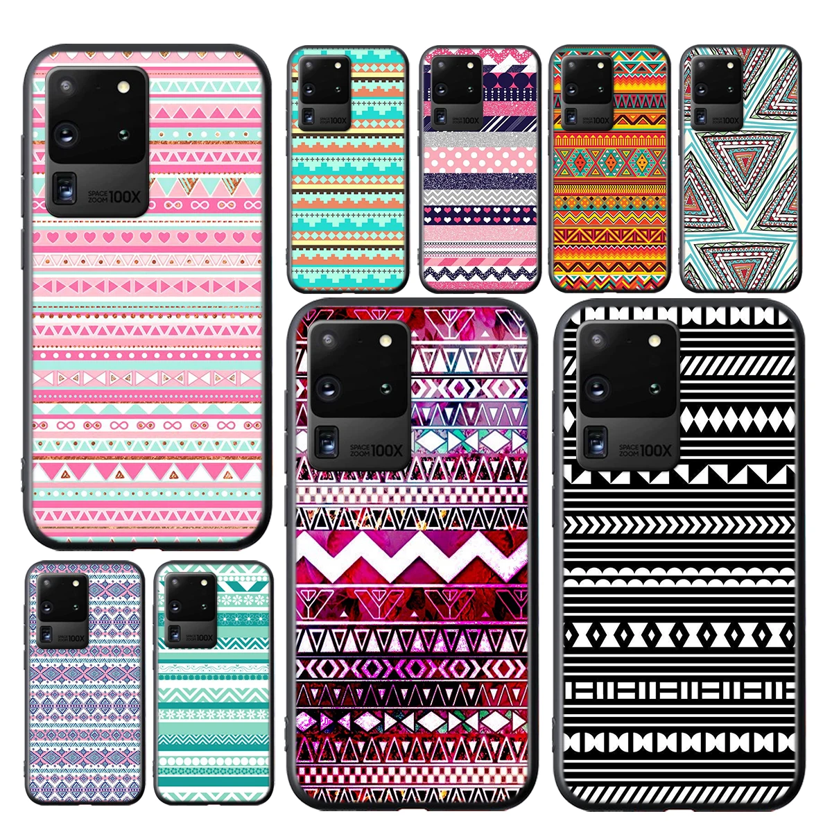 Мягкий чехол с этническим ацтекским рисунком для Samsung Galaxy A01 A11 A22 A21S A31 A41 A42 A51 A71 A32
