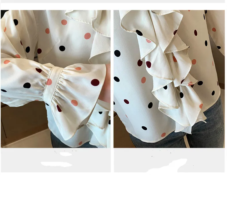 

womens blouses and tops blusas mujer de moda 2019 ladies top women shirts long sleeve V-Neck Office Lady chiffon shirt 5694 50