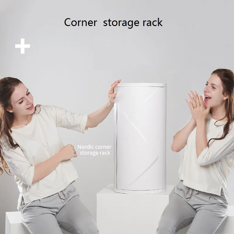 Среднего размера большая емкость вращающаяся полка для ванной комнаты напольная