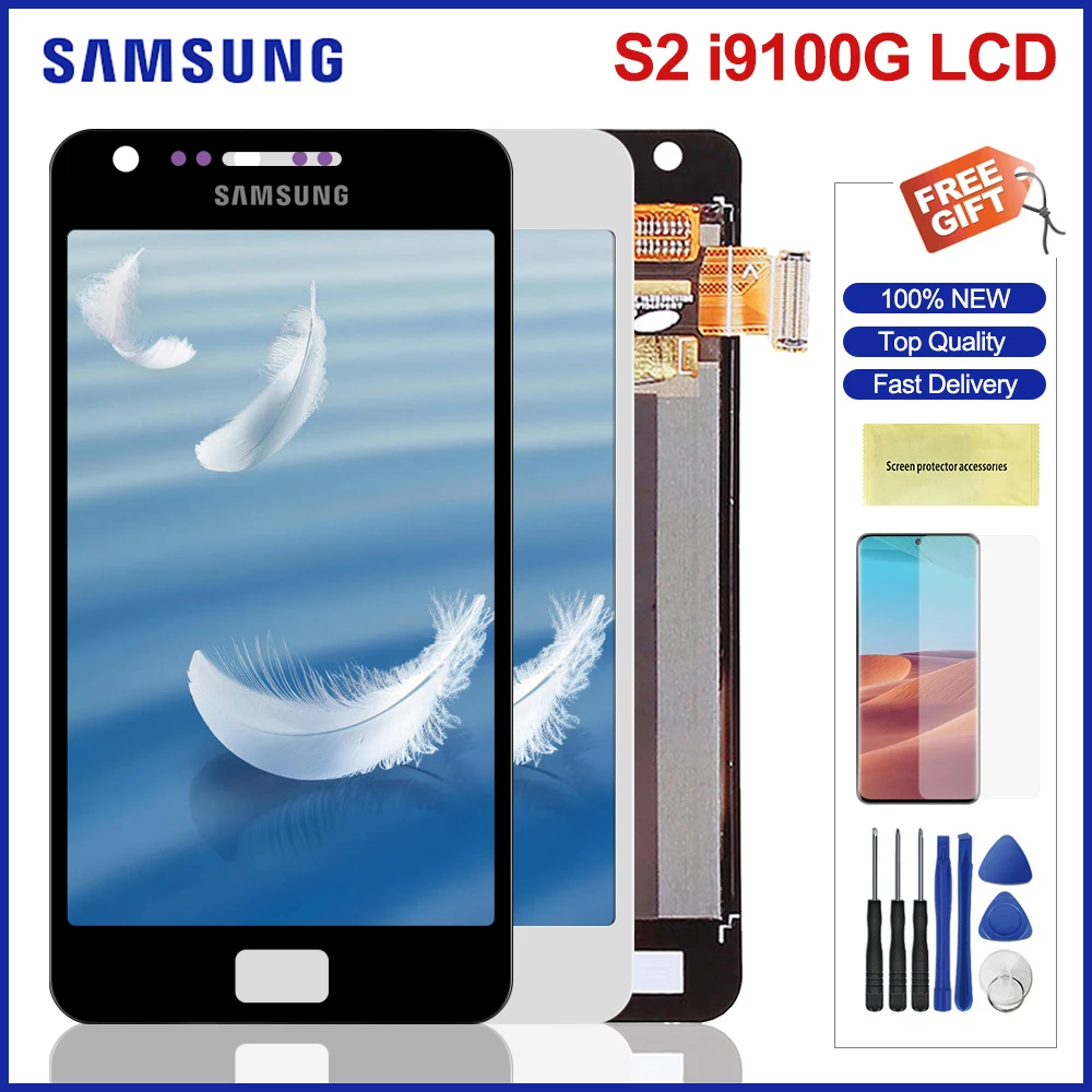 4.3&quot Original Lcd For Samsung Galaxy S2 Display Touch Screen Digitizer Assembly I9100 i9105 Screens | Мобильные телефоны и