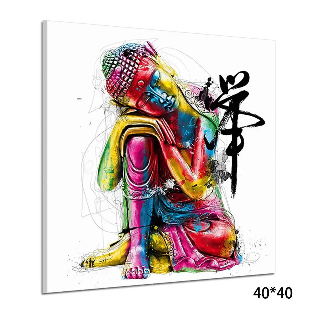 Картина с изображением дзэн Будда картина маслом на холсте Будды холсте. Дома