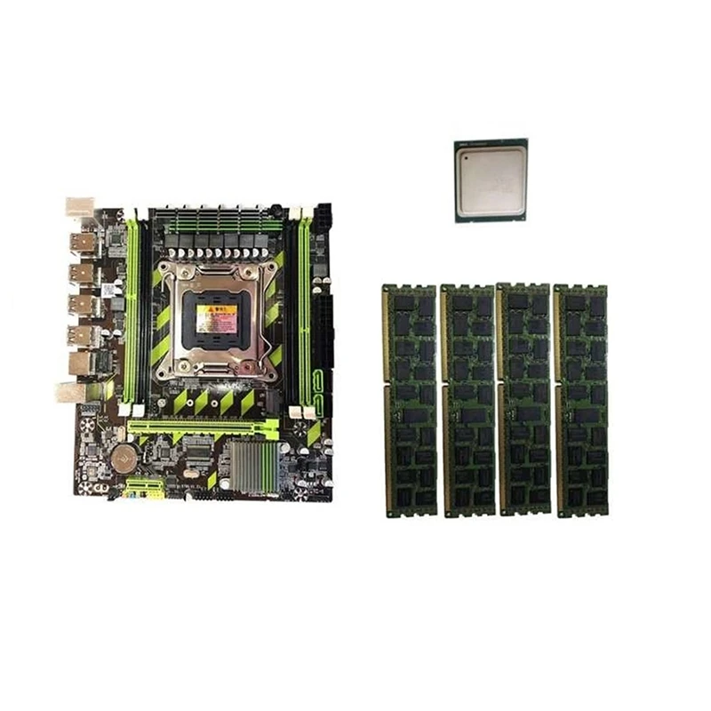 NEW-X79 материнская плата LGA2011 Combos E5-2620 V2 E5 2620 CPU 4 шт. X ГБ = 16 DDR3 ОЗУ 1333 МГц PC3 10600R REG ECC |