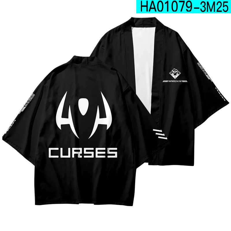 Женская и Мужская футболка-кимоно с 3D-принтом в стиле аниме | Тематическая одежда