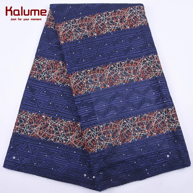 

Kalume New Fashion African Swiss Cotton Lace Fabric 5 Yards Nigerian Swiss Voile Lace In Switzerland For People Dress Party 2173