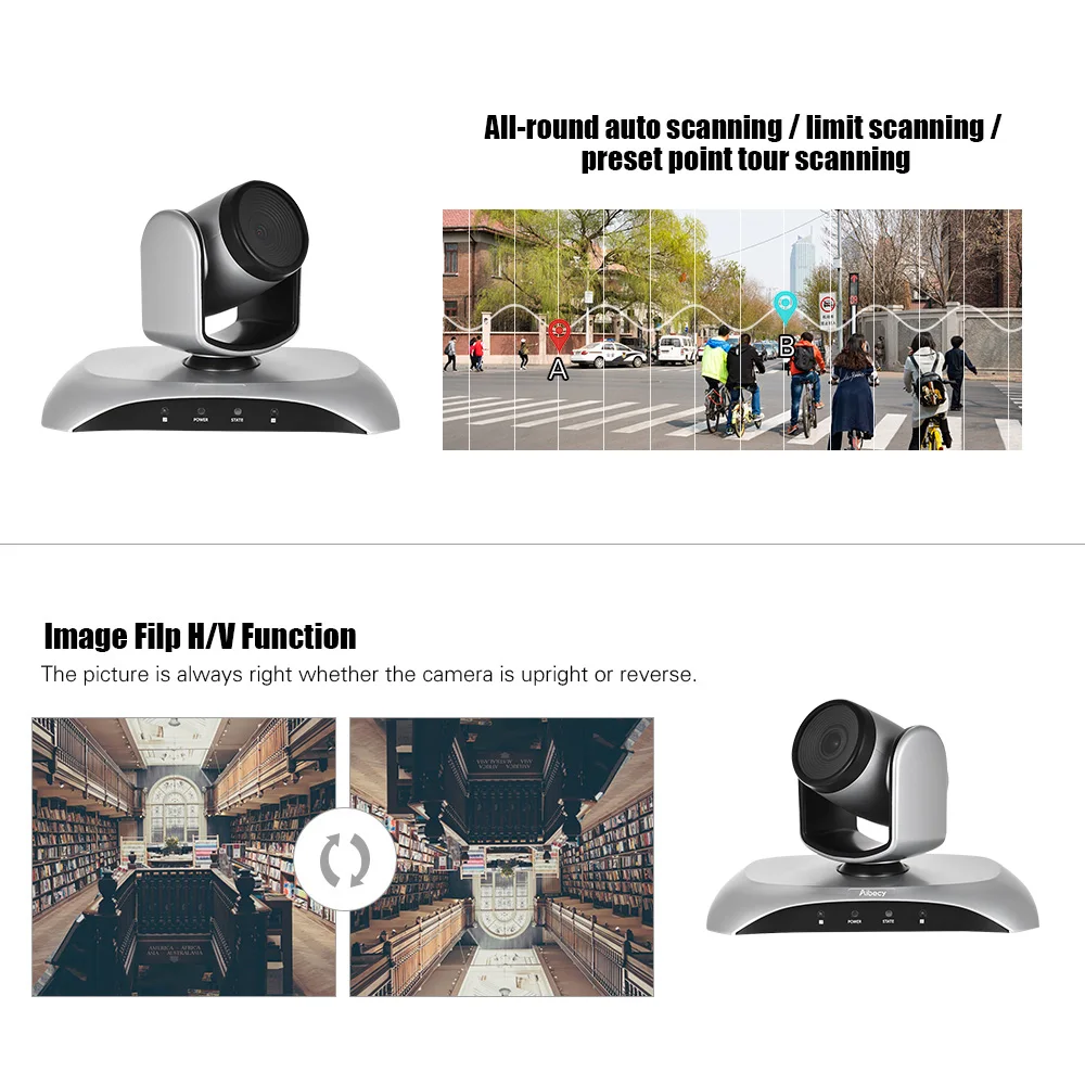 Камера для видеоконференции Aibecy 1080P FHD USB автоматическое сканирование Plug N Play с