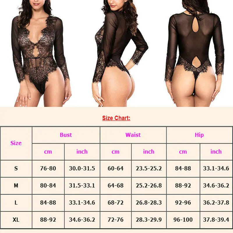 Женский кружевной Короткий комбинезон одежда для сна с длинным рукавом женское