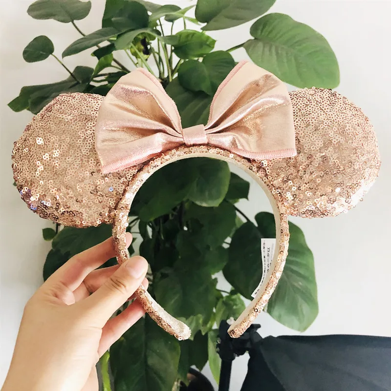 

Disney Mickey Mouse golden Sequined Ears Mouse Ears Headband New