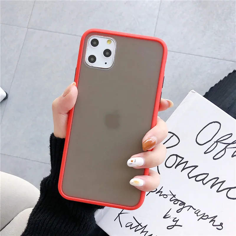 Противоударный защитный чехол для Xiao mi Red mi Note 8 7 6 Pro 8T K20 8A 7 7A Y3 mi A3 Lite 9T 9 CC9 Note 10 Pro CC9e Frame жесткий чехол из ПК - Цвет: hong