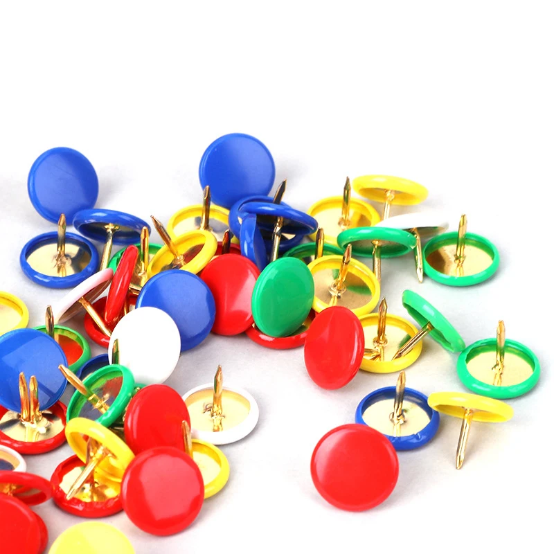 

100 pcs/lot DIY Kawaii Color Metal Thumbtacks Cork Board Push Pins Cute Drawing Pins Map Pin Stationery Office School Supplies