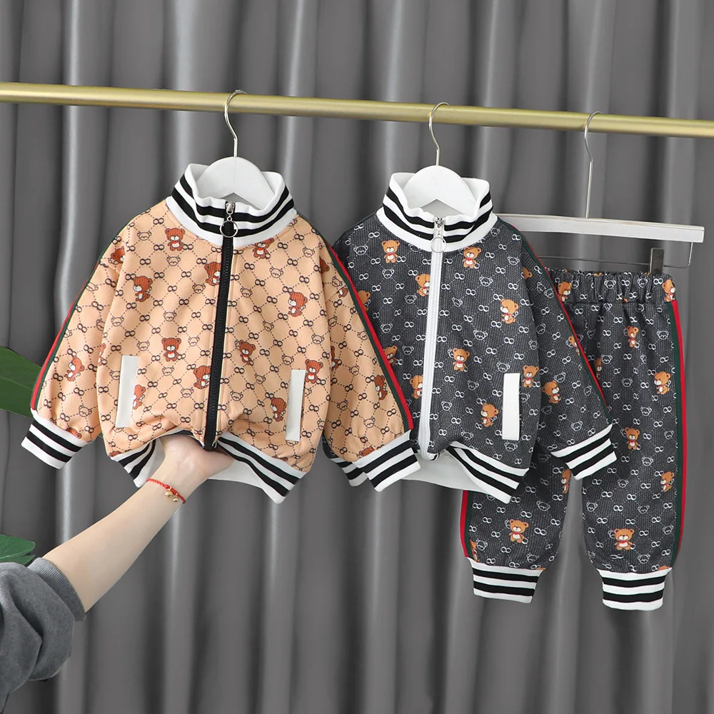 

Boys 2pcs Clothing Sets Spring Kids Casual Coats Pants Tracksuits For Baby Children Sports Suits Autumn Toddler 4Y Outfit Autumn