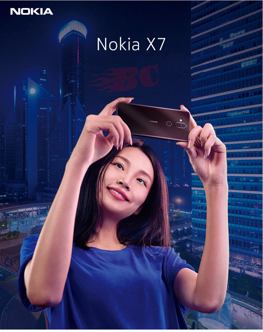 Смартфон Nokia X7 4G LTE с глобальной прошивкой, 6,18 дюймов, 18:9 FHD, Восьмиядерный процессор Snapdragon 710, 2,2 ГГц, 4 Гб ОЗУ, 64 Гб ПЗУ, Face ID, 3500 мАч