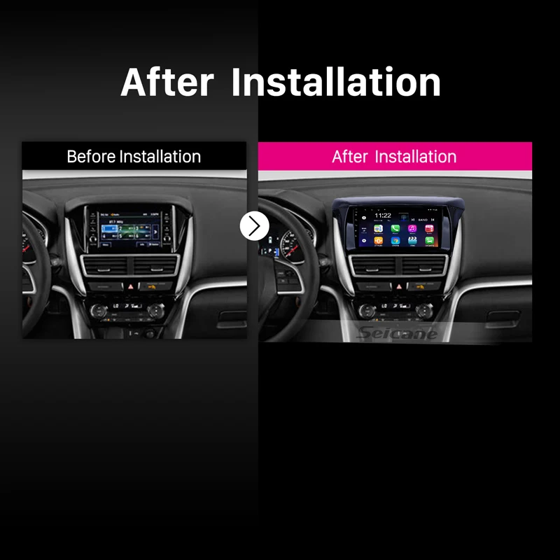 Автомобильный радиоприемник Seicane 9 дюймов 2DIN Android 10 0 2 + 32 ГБ GPS для 2018 Mitsubish