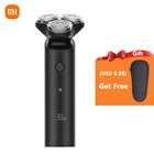Электробритва Xiaomi Mijia S500 Мужская, моющийся триммер с 3 головками для сухого и влажного бритья, водонепроницаемая зарядка Type-C