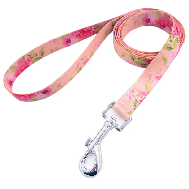 

Dog Leash Printed Leashes for Dogs Walking Pets Accessories for Dog Pink Leash Rope Belt Nylon Leashes Dogs Walker Pet Supplies